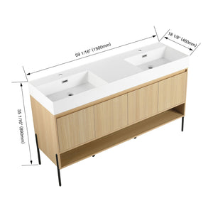 Modern Bathroom Vanity Combo With Single Resin Sink And Storage Cabinet by Couch.com