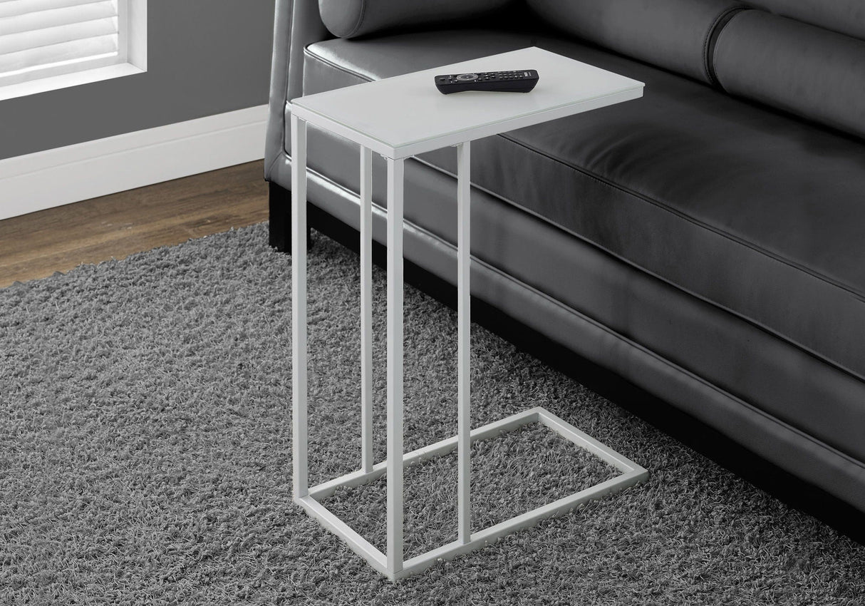 Accent Table, C - Shaped, Tempered Glass, Stylish Design Contemporary & Modern by Couch.com