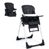 4-in-1 High Chair “Booster Seat with Adjustable Height and Recline-Black