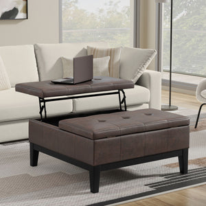 Dover - Multifunctional Lift Top Coffee Table Storage Ottoman by Couch.com