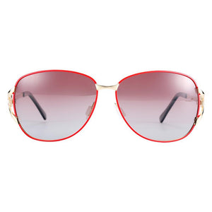 Elegant Women Gradient Luxury Polarized Sunglasses Luxury Round Eyewear With Metal High Quality Frame  lunette de soile