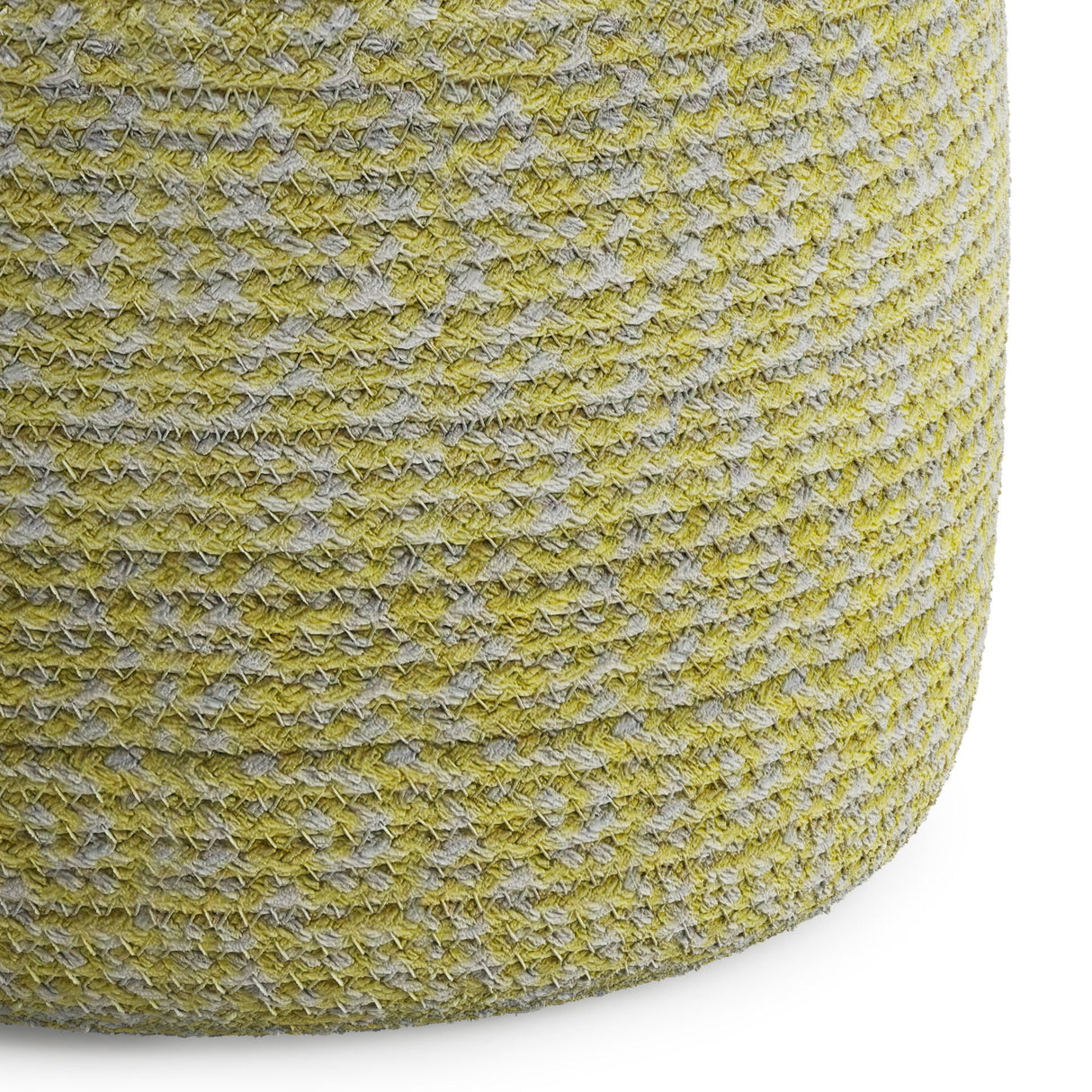 Bayley - Versatile Round Braided Pouf by Couch.com