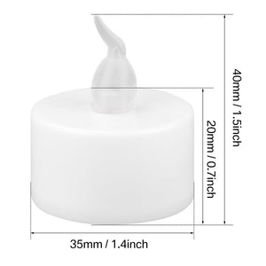 6/24Pcs Flameless LED Candles Electric Fake Candle Battery Operated LED Tea Lights in Warm White for Wedding Table Festival Celebration Halloween Tea Light Creative Lamp Battery Powered Home Wedding Birthday Party Decoration Lighting