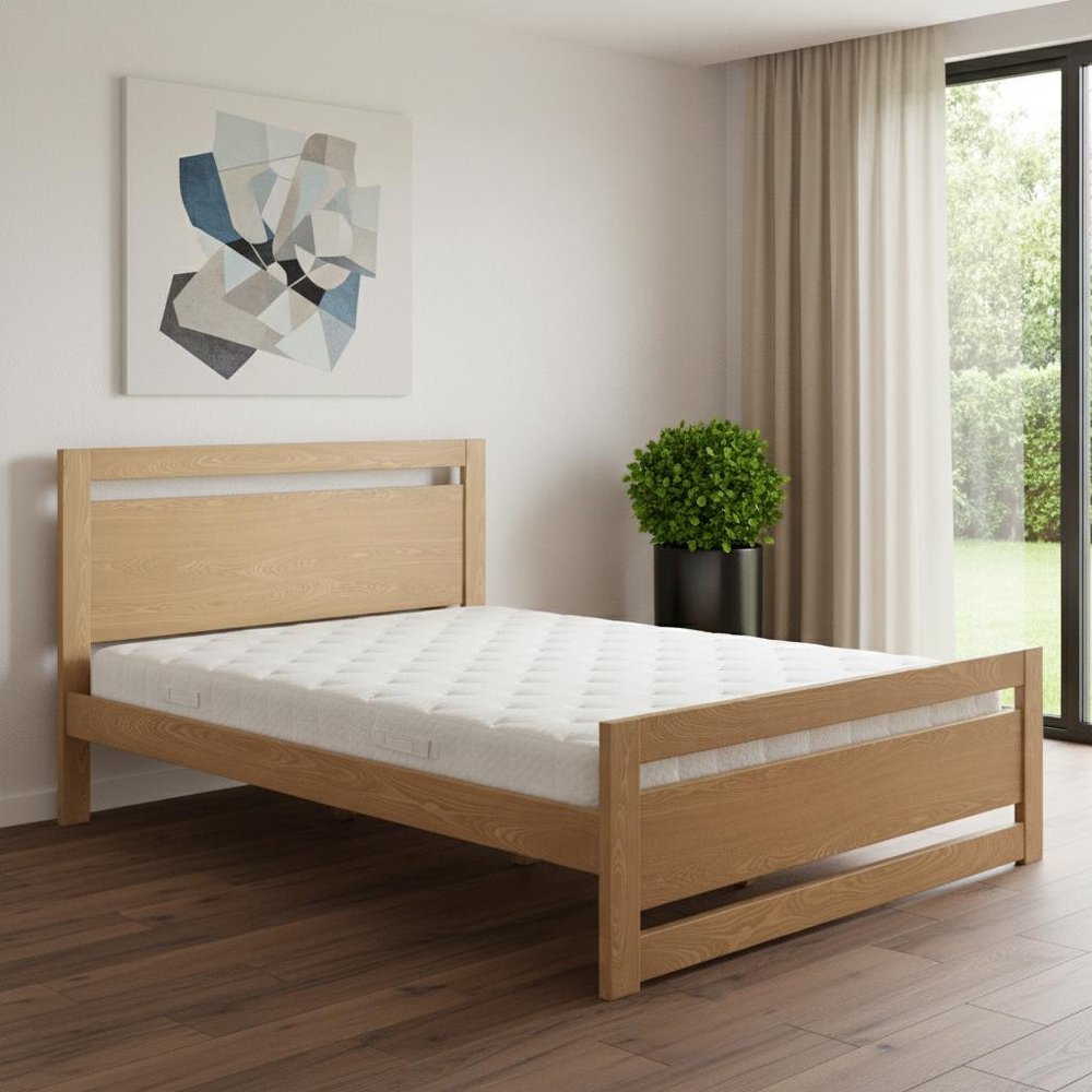 Brown Wood Queen Bed Frame