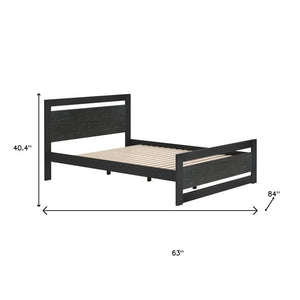 Black Wood Queen Bed Frame