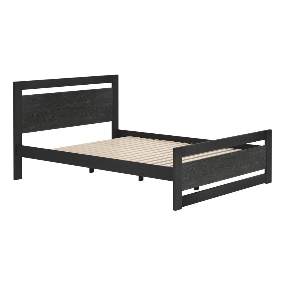 Black Wood Queen Bed Frame
