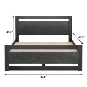 Black Wood Queen Bed Frame