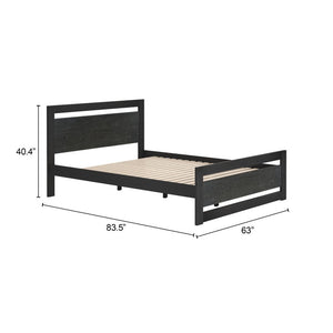 Black Wood Queen Bed Frame