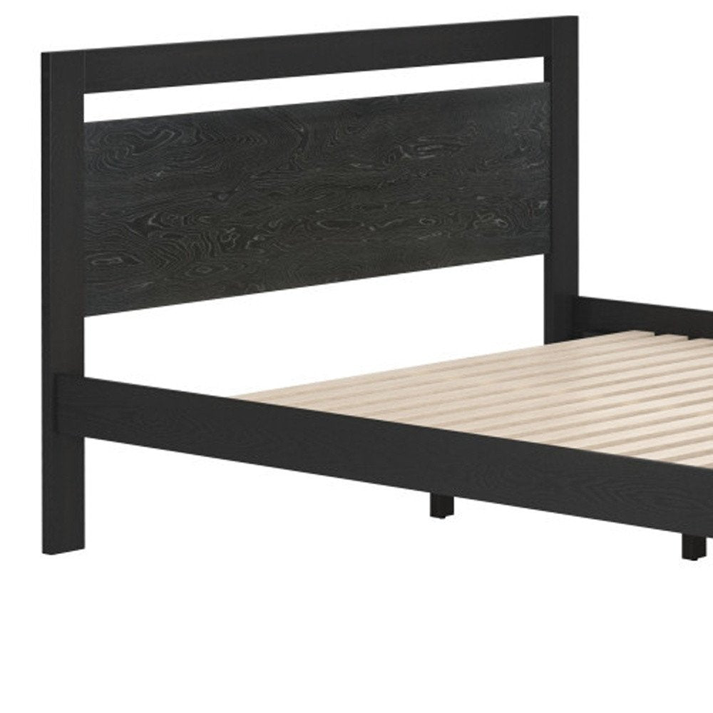 Black Wood Queen Bed Frame