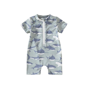 Boys' Infant Summer Swimsuit Printed Jumpsuit