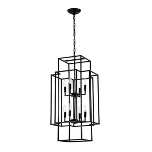 8 Light Lantern Chandelier Lighting, Entryway Chandeliers For High Ceilings, Chandeliers For Dining Room, Foyer, Entry, Staircase, Hallway, Height Adjustable (E12 Bulbs Not Included) by Couch.com