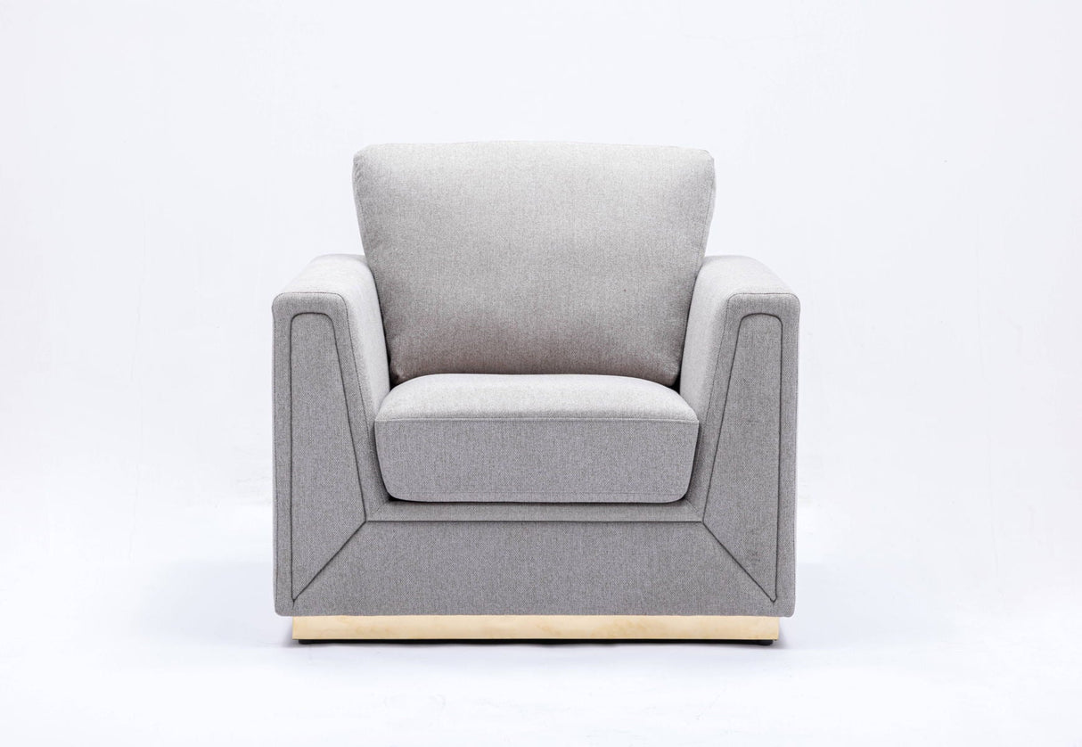 Valin - Linen Chair For Living Room - Gray by Couch.com