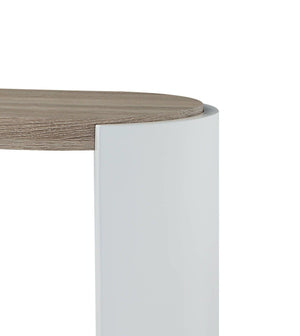 Zoma - High Gloss Sofa Table - Oak / White by Couch.com