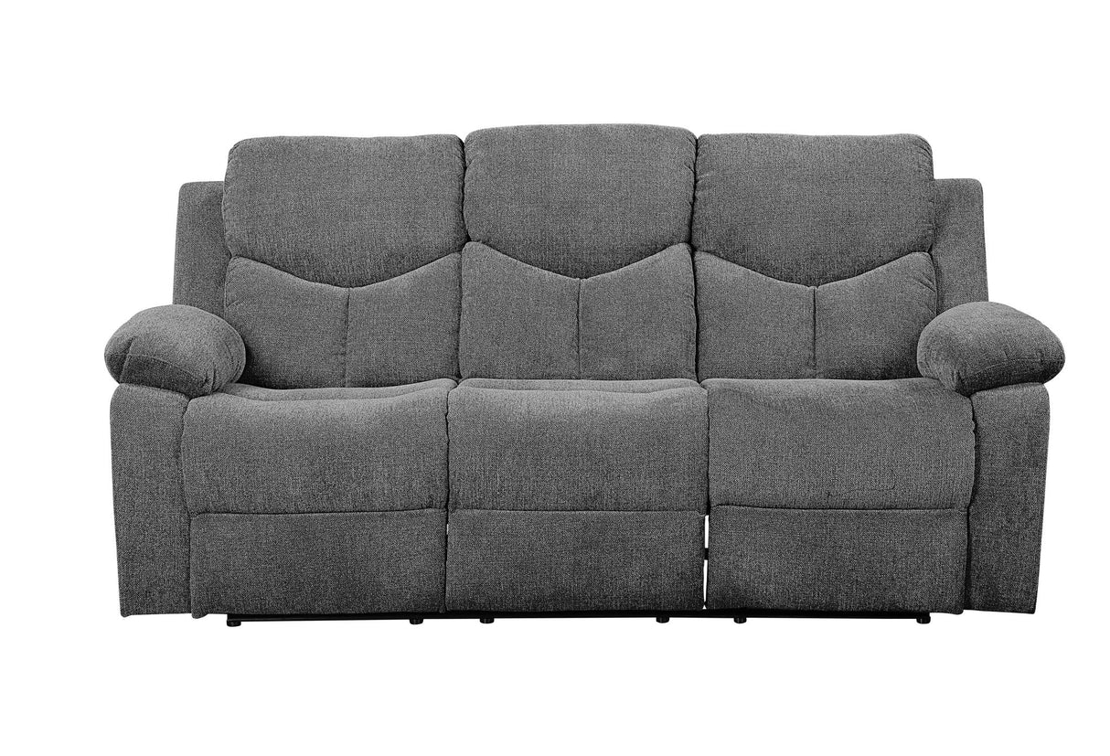 Kalen - Chenille Sofa With Drop Down Table - Gray by Couch.com