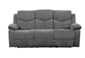 Kalen - Chenille Sofa With Drop Down Table - Gray by Couch.com