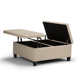 Harrison - Upholstered Coffee Table Storage Ottoman by Couch.com