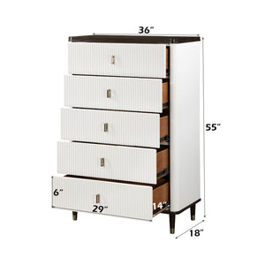Carena - 5 Piece Bedroom Set (Eastern King Bed, Dresser, Chest, Mirror, Nightstand)