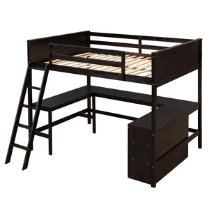 Loft Bed With Shelves With Desk by Couch.com