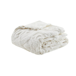 King/Cal King 3 Piece Tufted Cotton Chenille Damask Duvet Cover Set