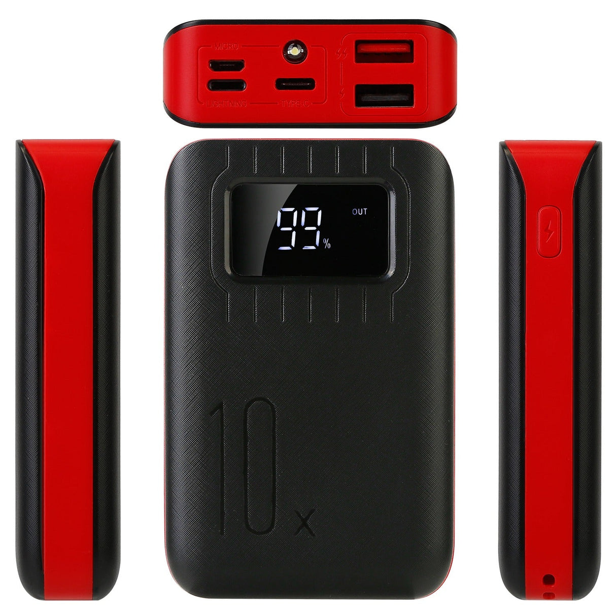 10000mAh Portable Power Bank Dual USB Charge Ports with LCD Display by DirectDeals