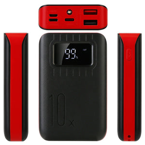 10000mAh Portable Power Bank Dual USB Charge Ports with LCD Display by DirectDeals