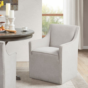 Traditional Upholstered Skirted Dining Arm Chair by Couch.com