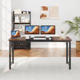 63 Inch Modern Splice Computer Desk with Heavy Duty Steel Frame
