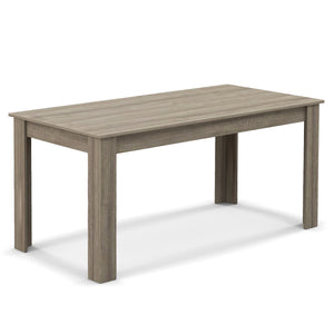 63 Inch Rectangular Modern Dining Kitchen Table-Light Gray