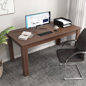 63 Inch Rectangular Modern Dining Kitchen Table-Walnut