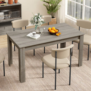 63 Inch Rectangular Modern Dining Kitchen Table-Light Gray