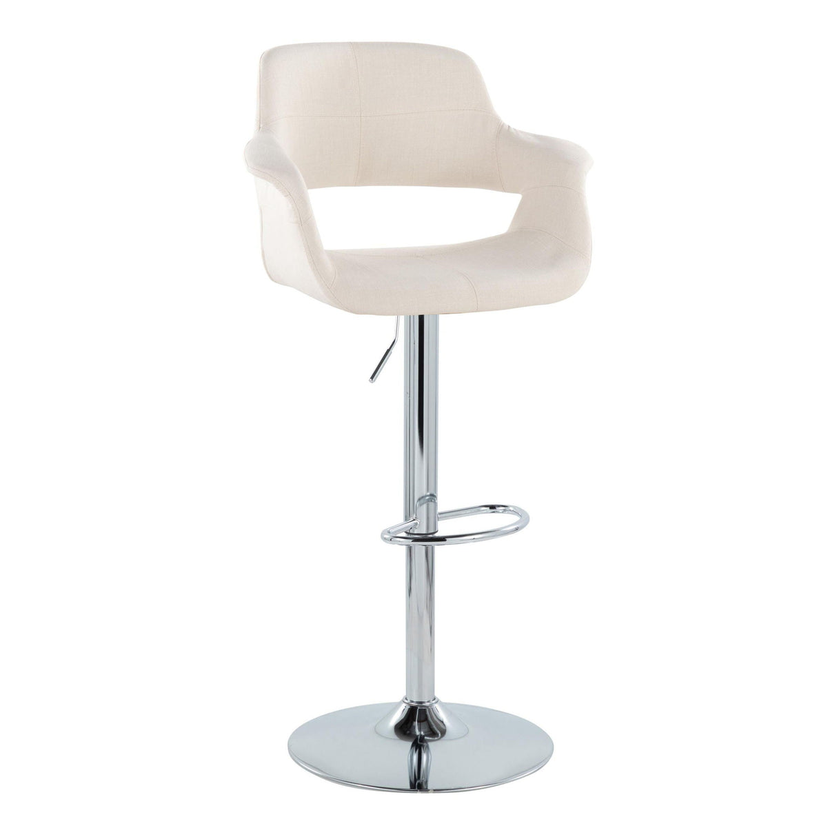 Vintage Flair - Mid Century Modern Adjustable Barstool With Oval Footrest (Set of 2) by Couch.com