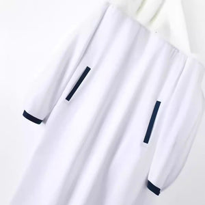 Boy's Fashion Color Contrast Button Striped Robe