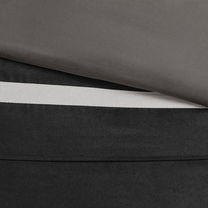 7 Piece Faux Suede Comforter Set Black King