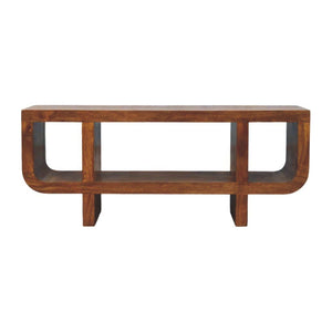 Orion - Curved Media Unit - Brown by Couch.com