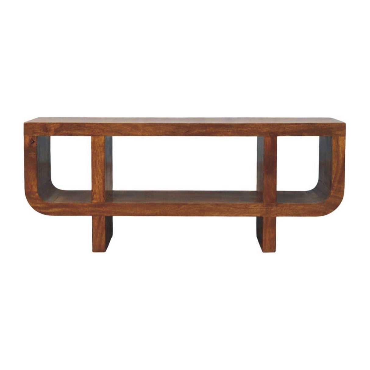 Orion - Curved Media Unit - Brown by Couch.com