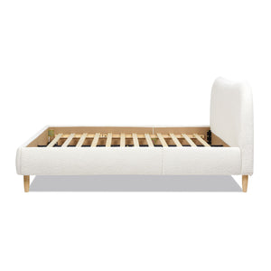 Roman - Curved Headboard Upholstered Platform Bed by Couch.com