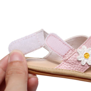 Girls' Sandals With Cross Strap Floral
