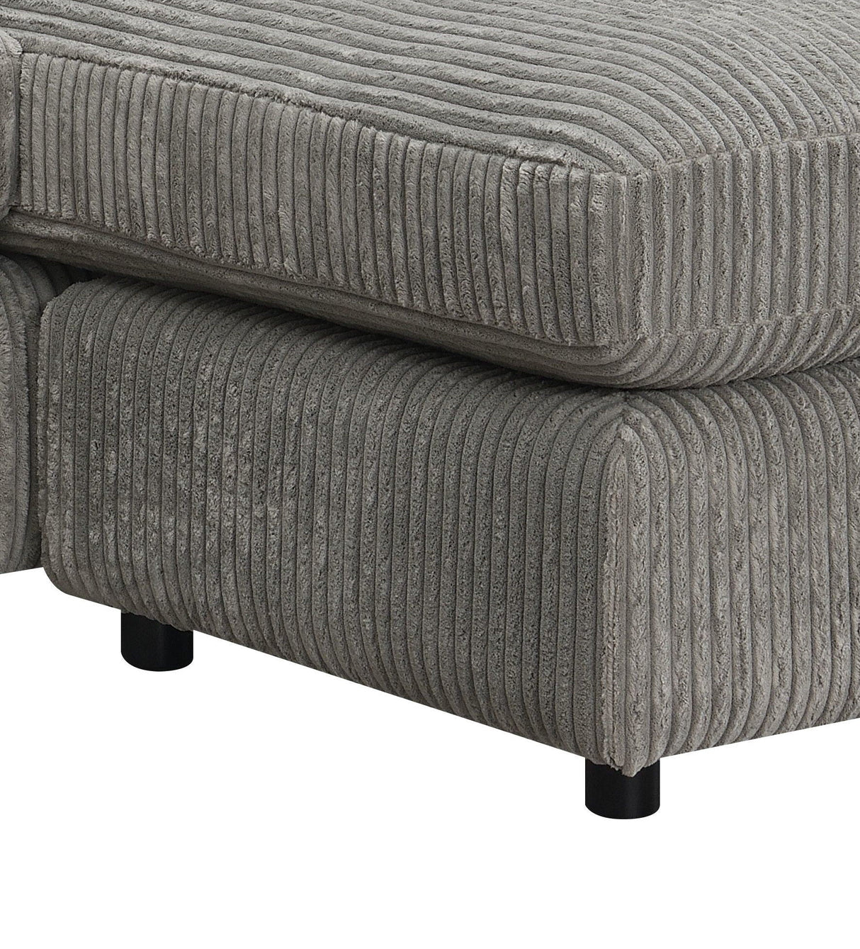Tavia Reversible Sectional Sofa With 6 Pillows - Gray