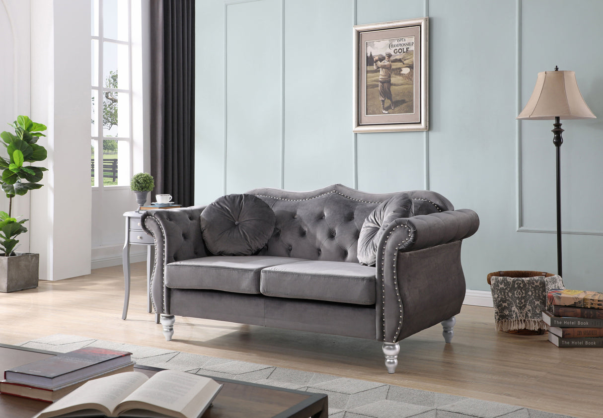 Stylish Flared Arm Loveseat by Couch.com