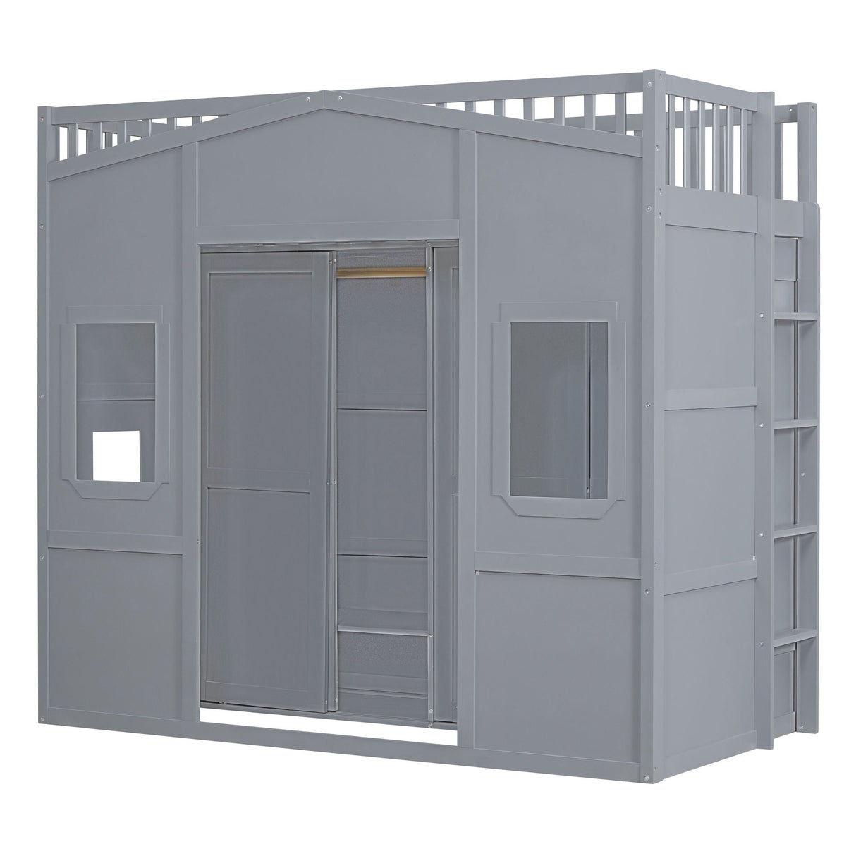 Loft Stylish Bed With Ladder And Wardrobe by Couch.com