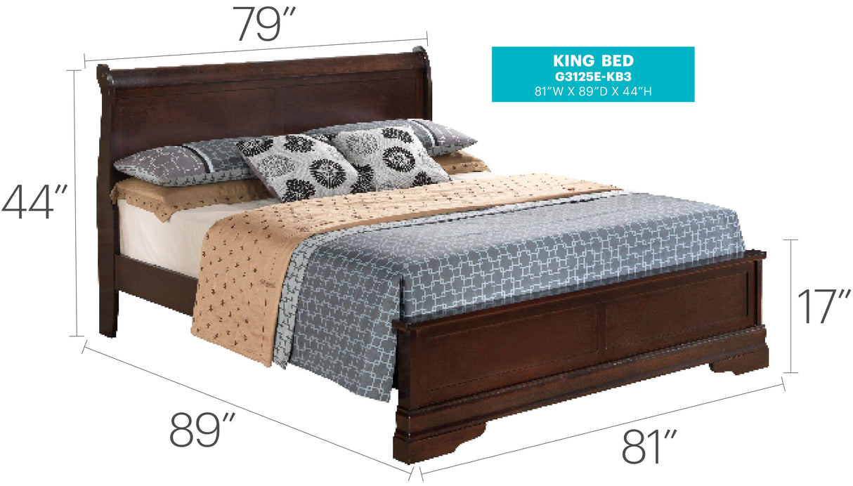 Sleigh Bed With Low Footboard by Couch.com
