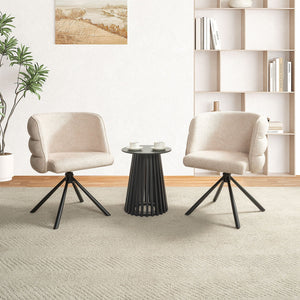 270 Degree Swivel Upholstered Desk Chairs (Set of 2)