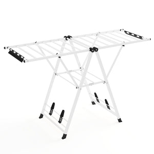 64 Inches Clothes Drying Rack with Height Adjustable Wings-White