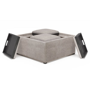 Avalon - Square Coffee Table, Storage Ottoman by Couch.com