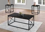 Table Set, Coffee, End, Side, Accent, Living Room, Marble Look Laminate, Contemporary & Modern (Set of 3) by Couch.com