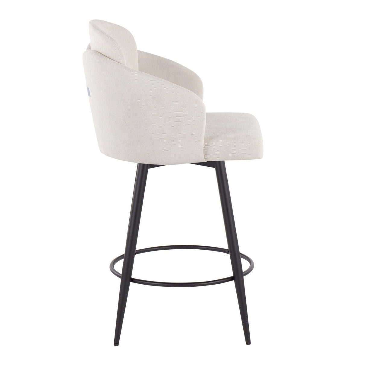 Dahlia - Contemporary Fixed Height Counter Stool With Round Footrest (Set of 2) by Couch.com