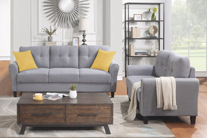 Modern Living Room Sofa Set Linen Upholstered Couch Furniture For Home Office by Couch.com