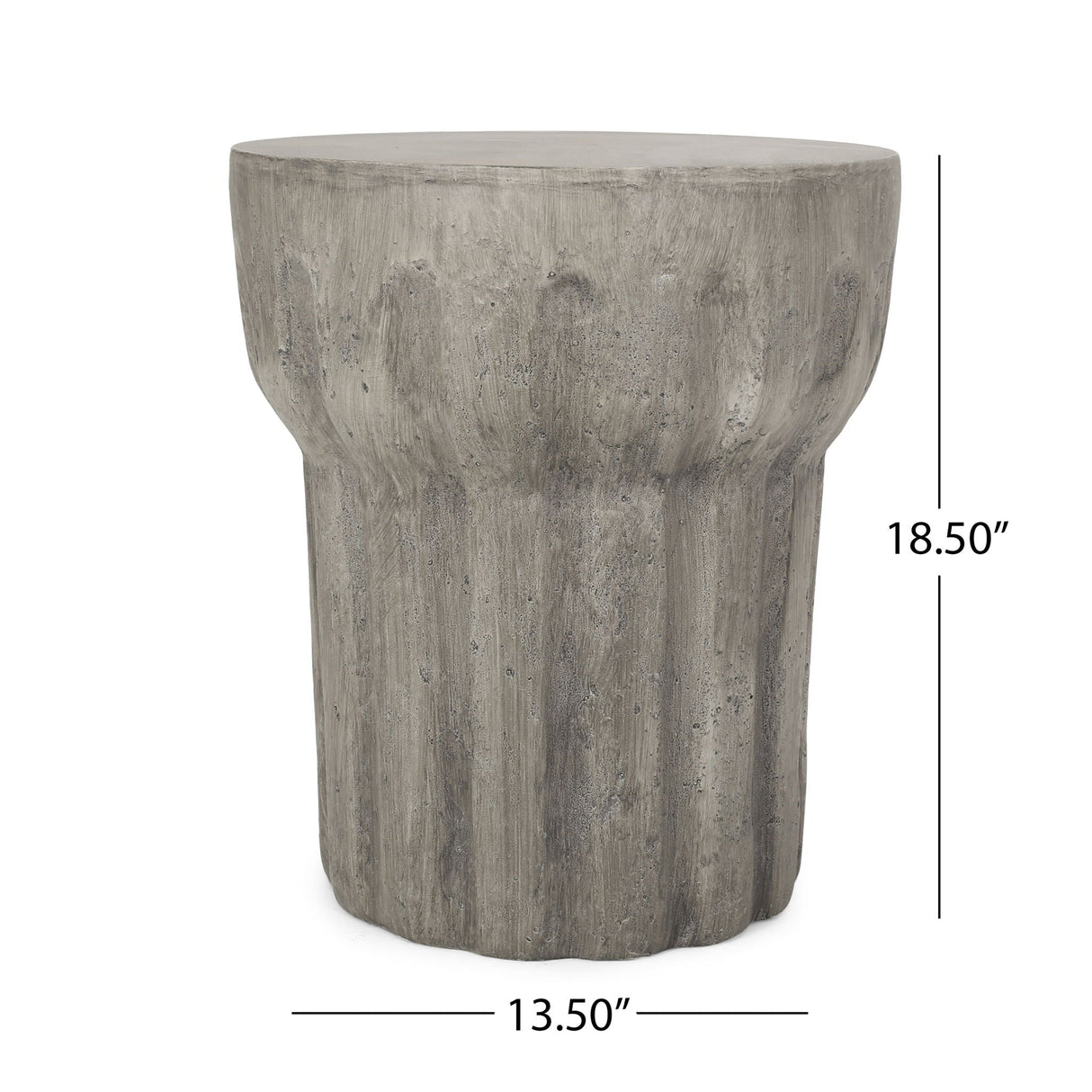 Outdoor Round Side Table - Gray by Couch.com