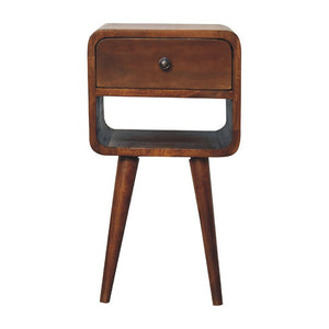 22" Chestnut Solid Wood One Drawer Nightstand
