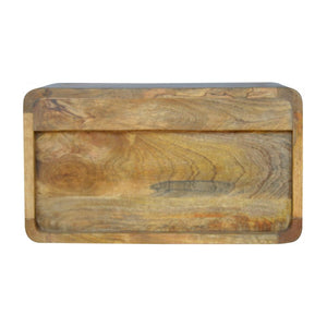 18" Natural Solid Wood One Drawer Floating Nightstand